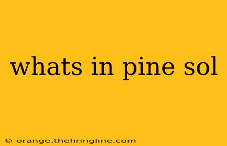 whats in pine sol