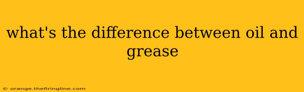 what's the difference between oil and grease