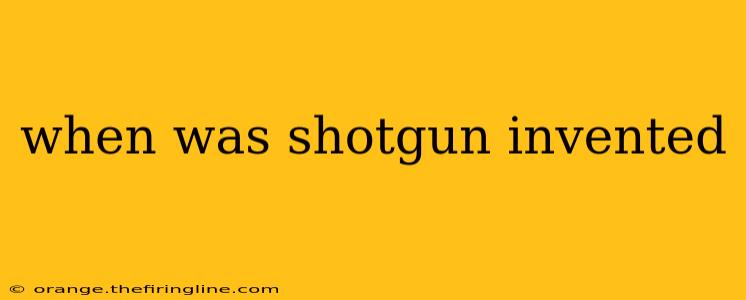 when was shotgun invented