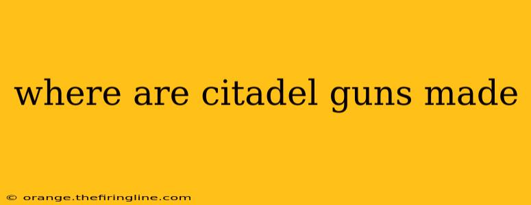 where are citadel guns made