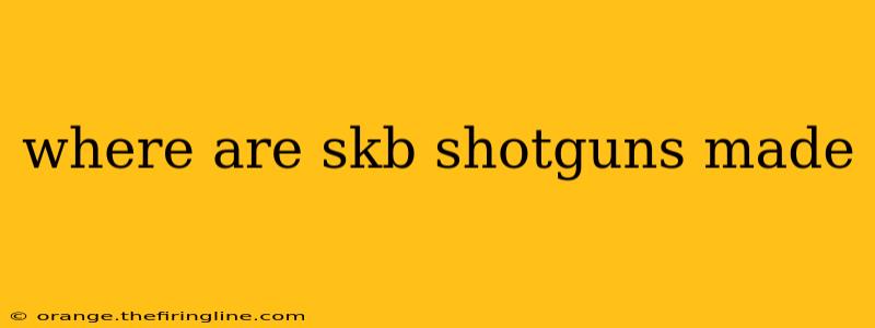 where are skb shotguns made