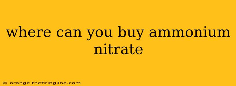 where can you buy ammonium nitrate