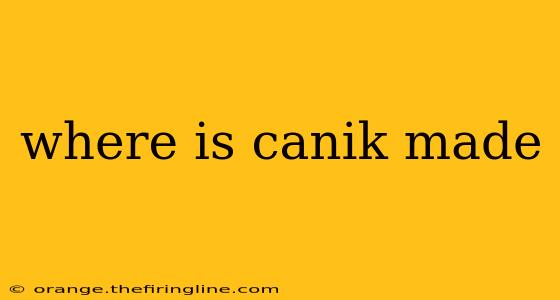 where is canik made