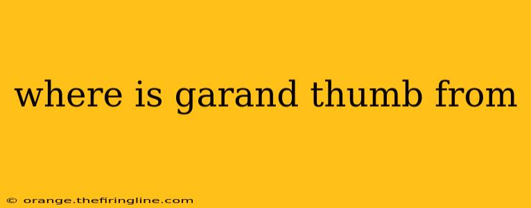 where is garand thumb from