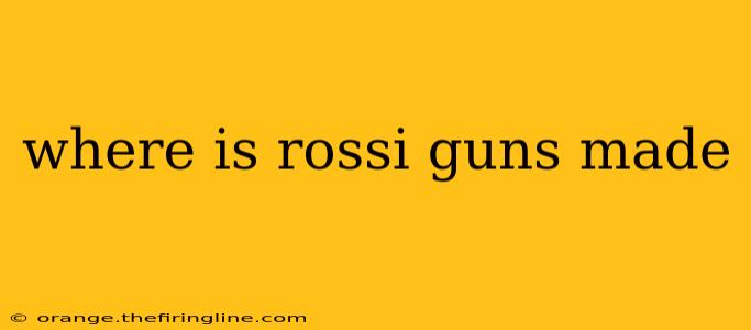 where is rossi guns made