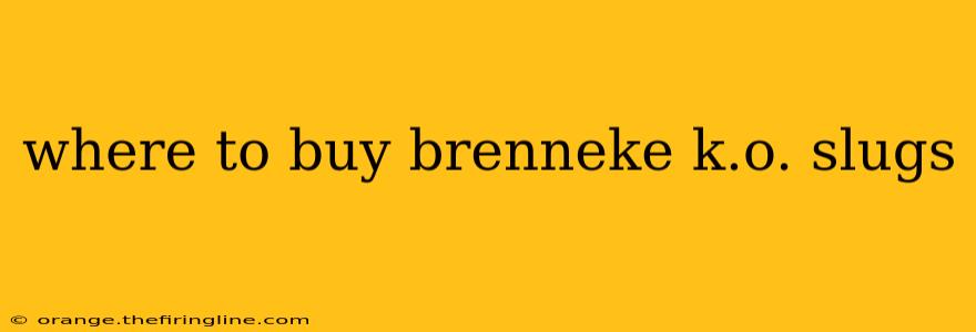 where to buy brenneke k.o. slugs