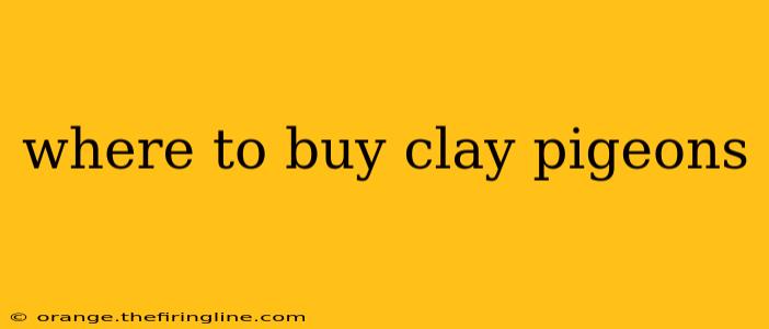 where to buy clay pigeons