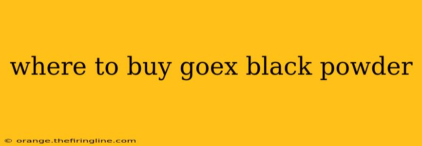 where to buy goex black powder