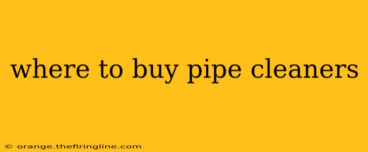 where to buy pipe cleaners