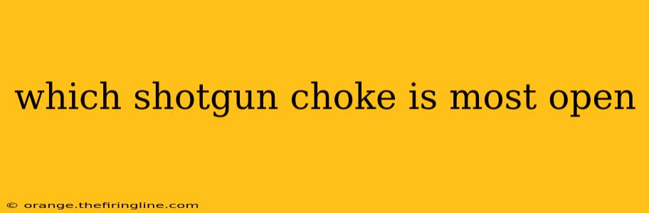 which shotgun choke is most open