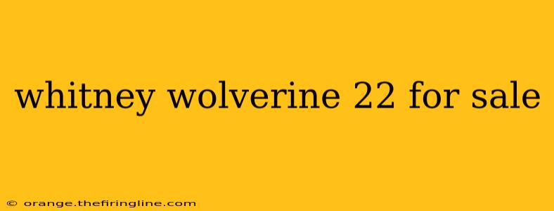 whitney wolverine 22 for sale