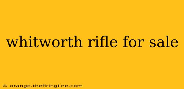 whitworth rifle for sale