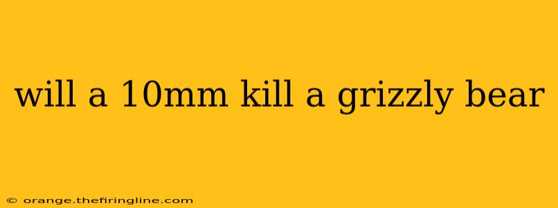 will a 10mm kill a grizzly bear