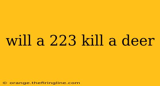 will a 223 kill a deer