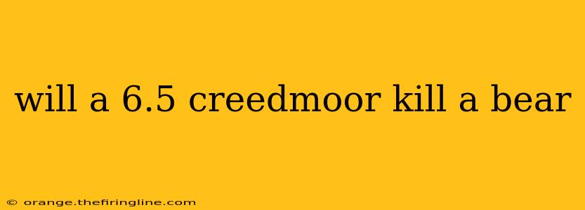 will a 6.5 creedmoor kill a bear