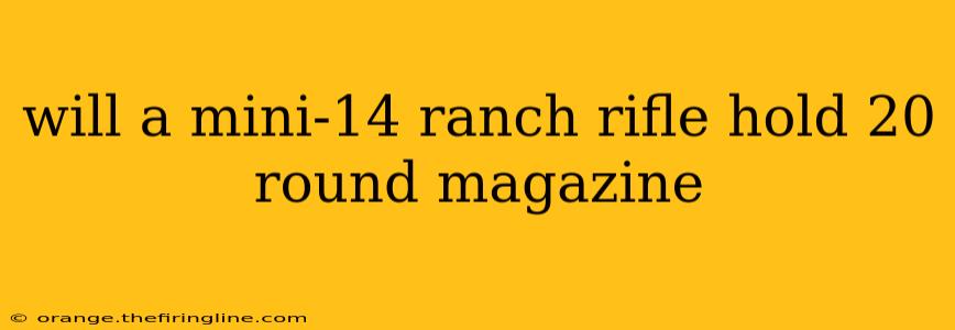 will a mini-14 ranch rifle hold 20 round magazine