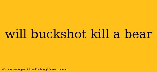 will buckshot kill a bear