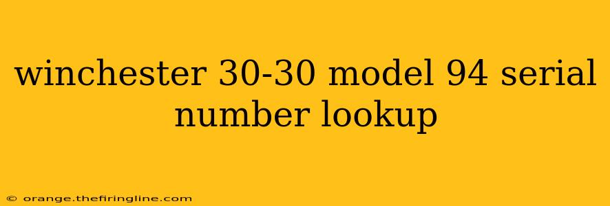 winchester 30-30 model 94 serial number lookup