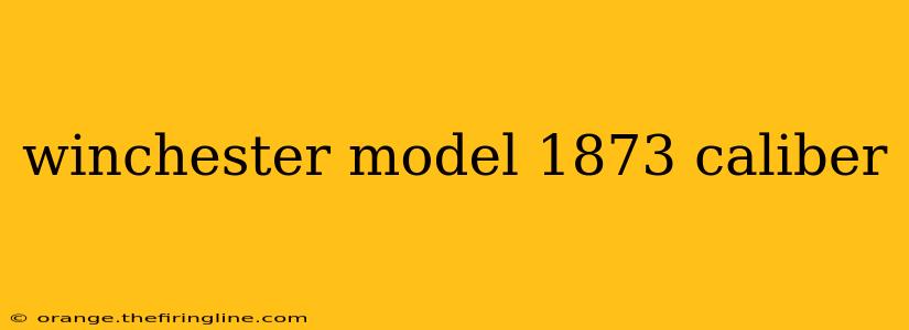 winchester model 1873 caliber