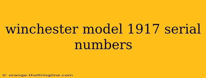 winchester model 1917 serial numbers