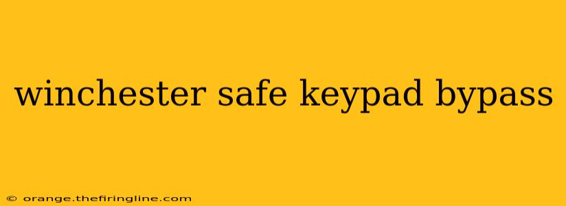 winchester safe keypad bypass