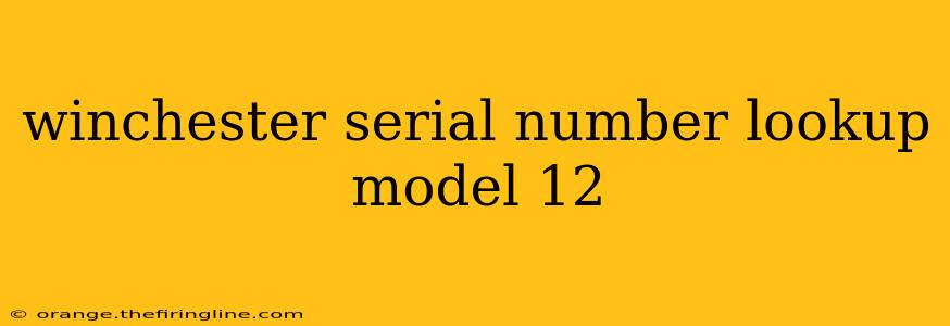 winchester serial number lookup model 12