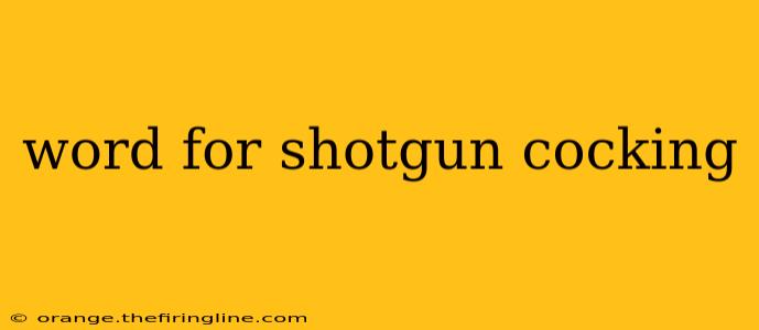 word for shotgun cocking